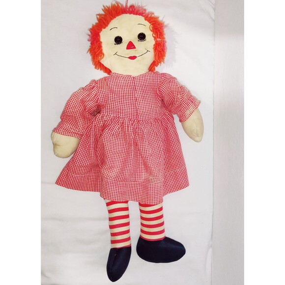 Vintage Handmade Raggedy Ann and Andy Dolls 20 Inches Pre-Owned - Picture 5 of 16